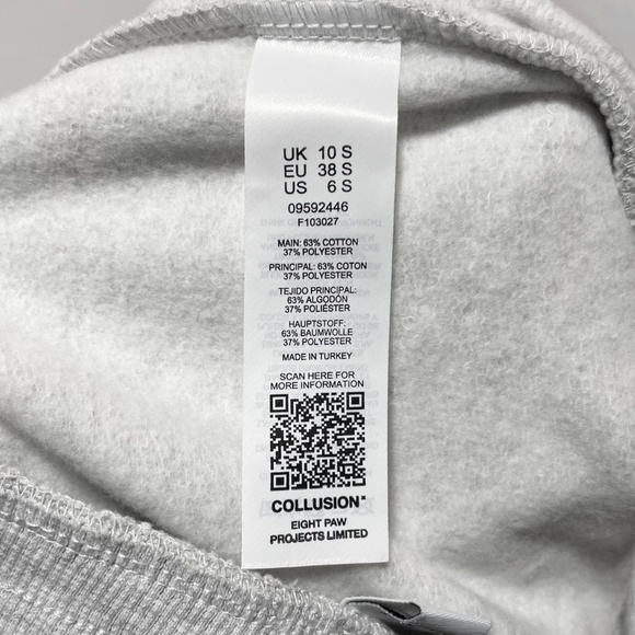 New Collusion Skinny Joggers Sweatpants Heather Grey Size 6 Short Length - Picture 14 of 16